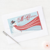 Kerstenvelopzegel Rechthoekige Sticker (Envelop)