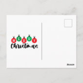 kerstephemera ad cute Girl Red Chrysanthemum Briefkaart (Achterkant)