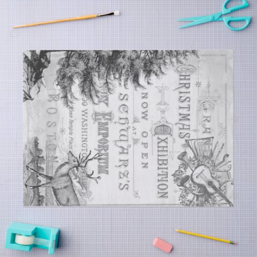 kerstephemera-ontvlechtingstocht tissuepapier (Craft)