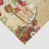 Kerstephemera Ornament Poinsettia Tissuepapier (Detail)