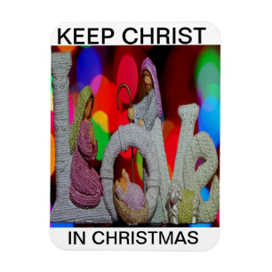 Kerstessentie met liefde van de kerststal magneet