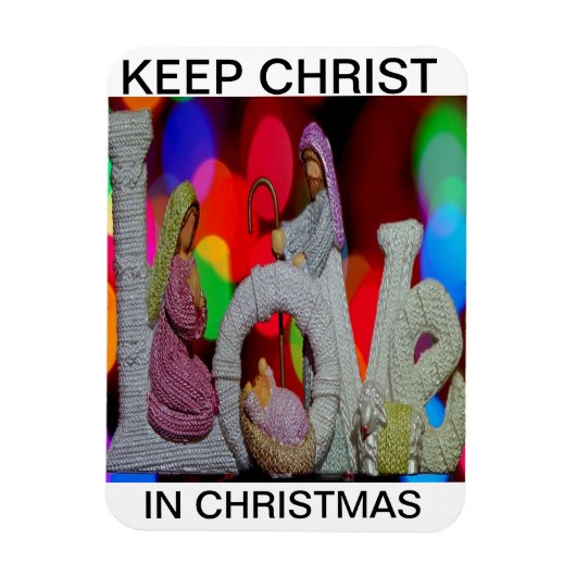 Kerstessentie met liefde van de kerststal magneet (Verticaal)