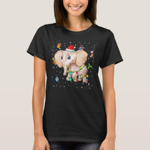 Kerstesthets Funny Santa Hat Lights Kind Gir T-shirt