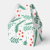 KerstEvergreen Boughs en Holly Berries Bedankdoosjes (Achterkant)