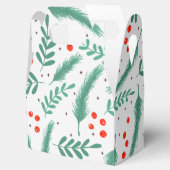 KerstEvergreen Boughs en Holly Berries Bedankdoosjes (Geopend)