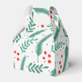 KerstEvergreen Boughs en Holly Berries Bedankdoosjes