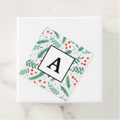 KerstEvergreen Boughs en Holly Berries Bedankjes Labels (In situ)