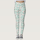 KerstEvergreen Boughs en Holly Berries Leggings (Voorkant)
