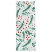 KerstEvergreen Boughs en Holly Berries Wijn Cadeautas (Achterkant)