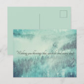 KerstEvergreen Forest Winter Solstice Feestdagenkaart (Voorkant / Achterkant)