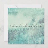 KerstEvergreen Forest Winter Solstice Kaart (Voorkant)