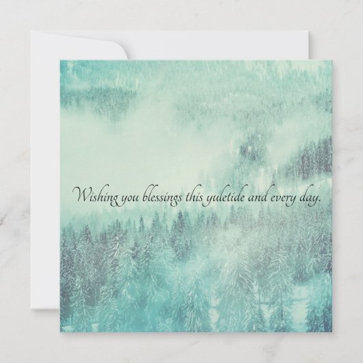 KerstEvergreen Forest Winter Solstice Kaart (Voorkant)