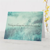 KerstEvergreen Forest Winter Solstice Kaart (Gele Bloem)