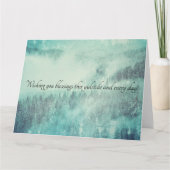 KerstEvergreen Forest Winter Solstice Kaart (Voorkant)