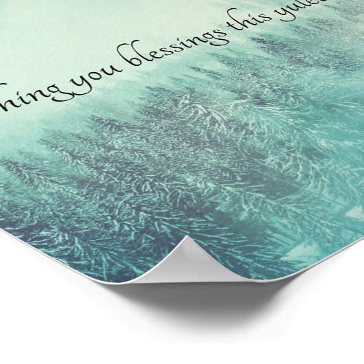 KerstEvergreen Forest Winter Solstice Poster (Hoek)