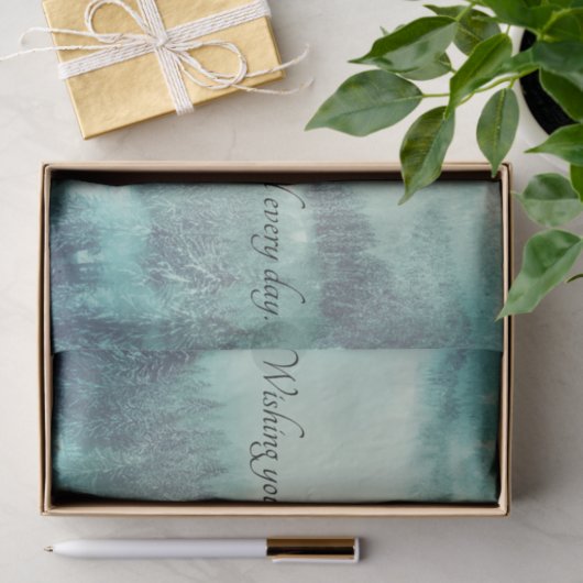 KerstEvergreen Forest Winter Solstice Tissuepapier (Geschenk)