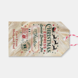 Kerstexpress speciale bezorging cadeaulabel