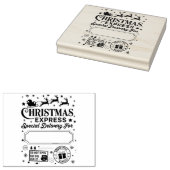 Kerstexpress speciale bezorging Kerstman Rubberstempel (Gestempeld)
