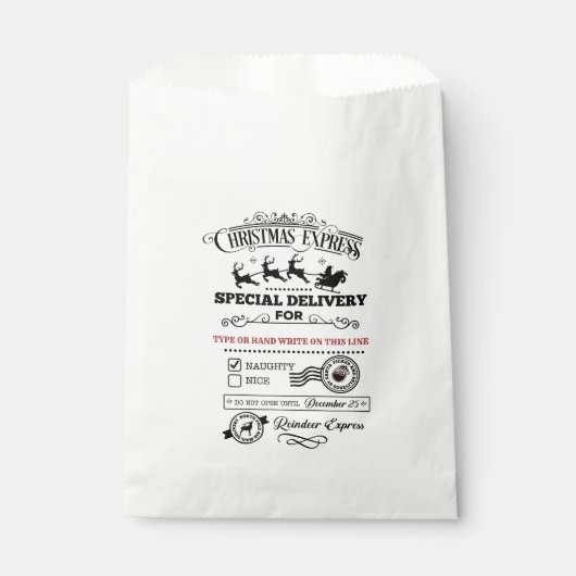 kerstExpress - speciale levering - NAUWHTY Treat Bedankzakje (Voorkant)