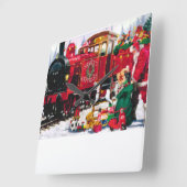 kerstexpress vierkante klok (Hoek)