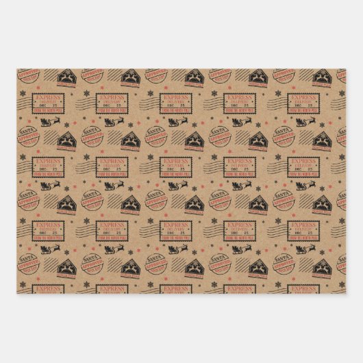 Kerstexpresse-levering Inpakpapier Vel (Voorkant)