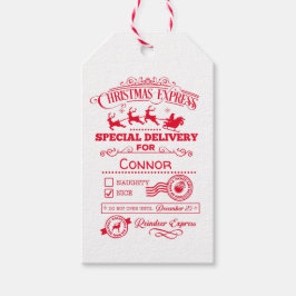 Kerstexpressie Gepersonaliseerde Levering Cadeaulabel