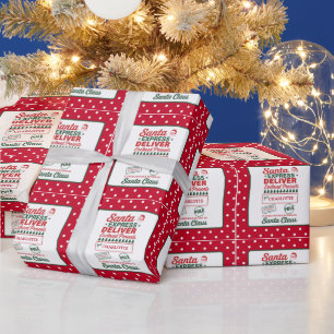 Kerstexpressie Levering Kerst Stippels Cadeaupapier