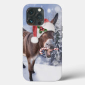 Kerstezel met een grappig rood pet Case-Mate iPhone case (Achterkant)