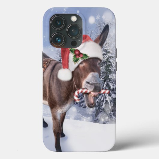 Kerstezel met een grappig rood pet Case-Mate iPhone case (Achterkant)