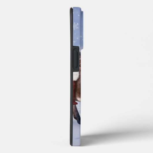 Kerstezel met een grappig rood pet Case-Mate iPhone case (Achterkant / Rechts)