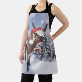 Kerstezel met een grappig rood pet schort (Insitu)