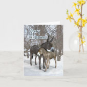 Kerstezels in de sneeuw kaart (Gele Bloem)