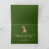 Kerstfair Familie Foto met Charmant Kerstgroet Kaart (Binnen)