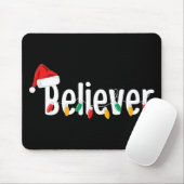 KerstFaith Believer | Santa Claus Xmas lampjes Muismat (Met muis)