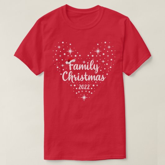 Kerstfamilie 2022 kerstfeest 2022 P T-shirt (Design voorkant)
