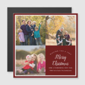 Kerstfamilie 3 Foto Collage Holiday Kaart (Voorkant / Achterkant)