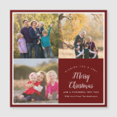 Kerstfamilie 3 Foto Collage Holiday Kaart (Voorkant)