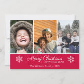 Kerstfamilie 3 Foto Snowflake (Voorkant)