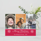 Kerstfamilie 3 Foto Snowflake (Staand voorkant)