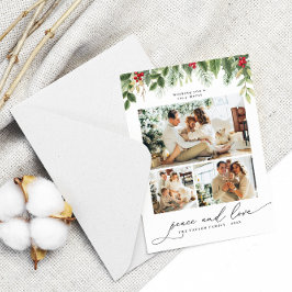 Kerstfamilie 3collage Foto Lijst Holiday Card Kaart