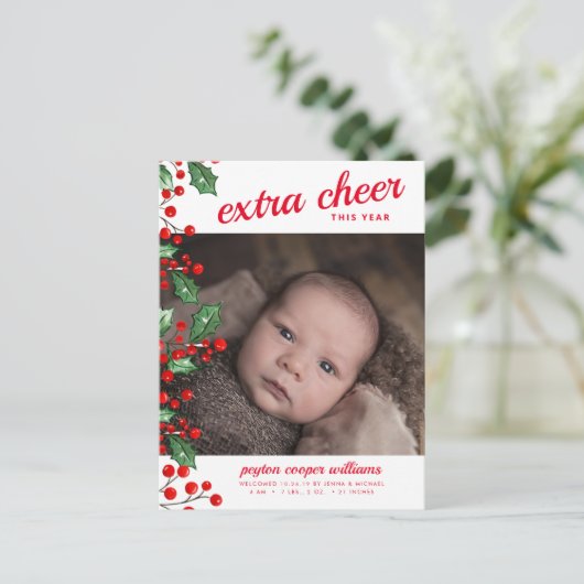 KERSTFAMILIE AANKONDIGING | Kerstvreugde (Staand voorkant)