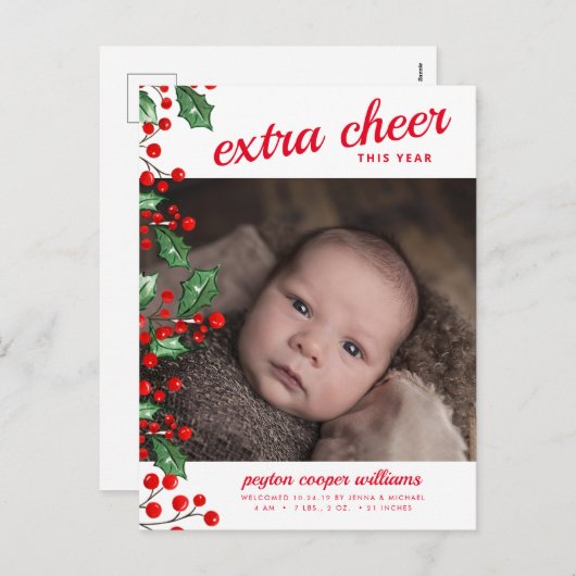 KERSTFAMILIE AANKONDIGING | Kerstvreugde (Voorkant / Achterkant)