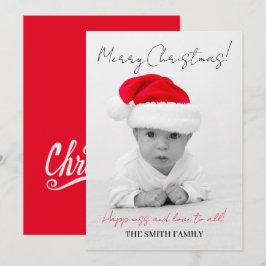 Kerstfamilie, baby Sinterklaas Kerstkaart