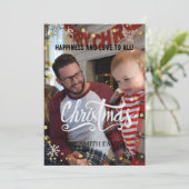 Kerstfamilie, baby Sinterklaas Kerstkaart (Staand voorkant)