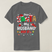Kerstfamilie Beste kerstman Mijn zuster deed het 1 T-shirt (Design voorkant)