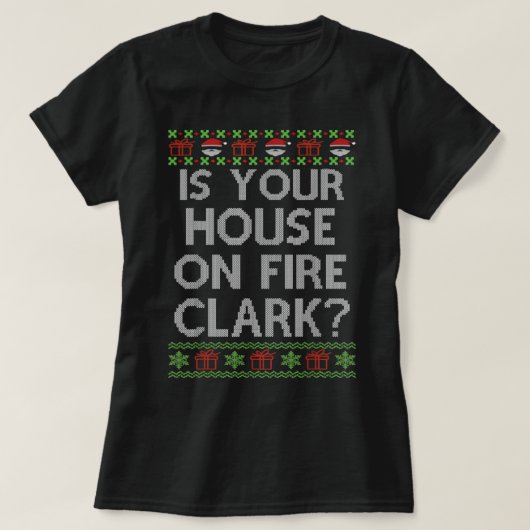 kerstfamilie Clark lomp grappige feestdagen T-shirt (Design voorkant)