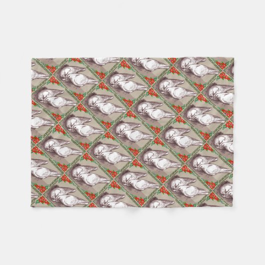 Kerstfamilie Fleece Deken (Voorkant (Horizontaal))
