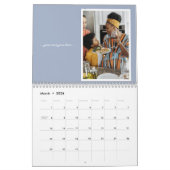 Kerstfamilie Foto Blauwe Grijs Citaat Tekst Kalender (Mar 2026)