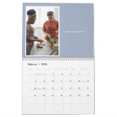 Kerstfamilie Foto Blauwe Grijs Citaat Tekst Kalender (Feb 2026)