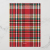 Kerstfamilie Foto collage Pset Rustic Silver Folie Feestdagenkaart (Achterkant)